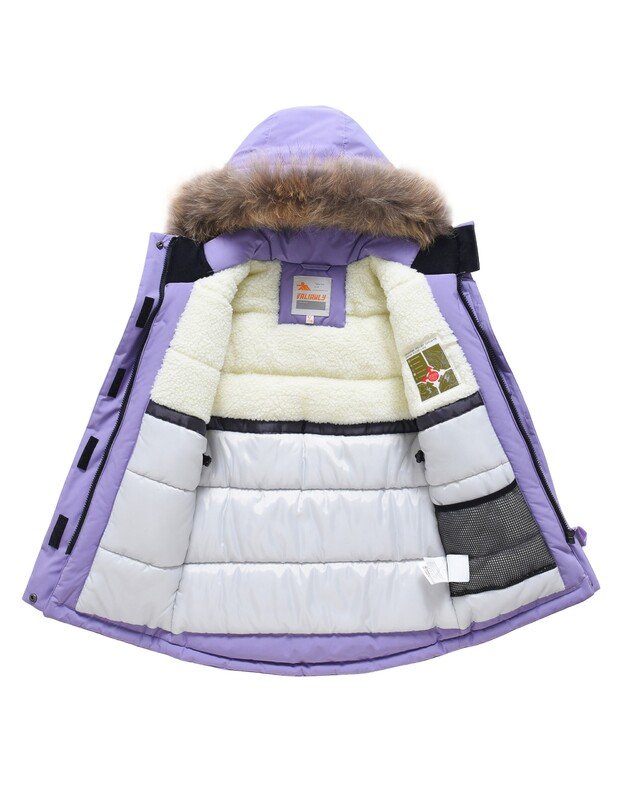 Valianly violetinė žieminė striukė/paltas mergaitei 9532_116-134 5 Valianly violetinė žieminė striukė/paltas mergaitei 9532_116-134 5