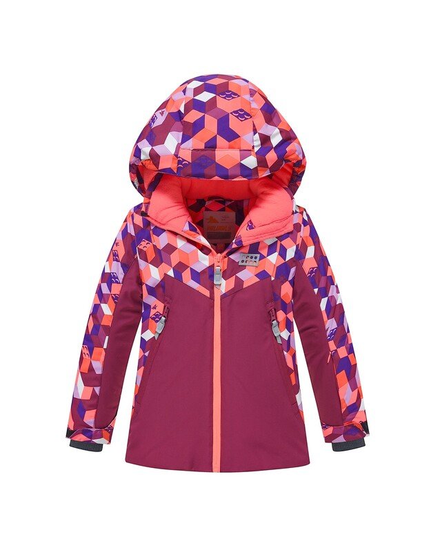 2 dalių tamsiai raudonas Valianly žieminis kombinezonas 110-140 1