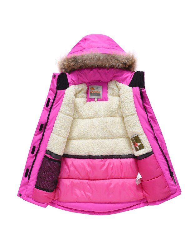 Valianly rožinė žieminė striukė/paltas mergaitei 9442_116-146 2