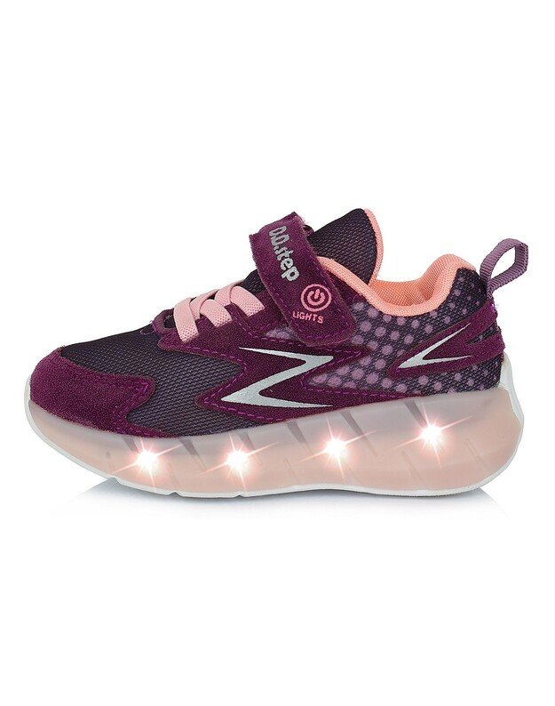 Violetiniai sportiniai LED batai 24-29 d. F61275EM