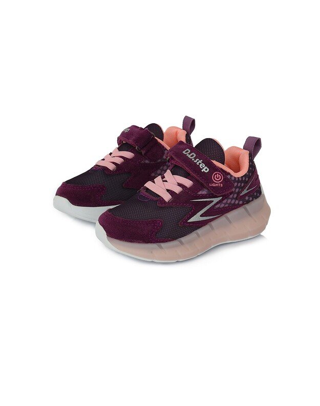 Violetiniai sportiniai LED batai 24-29 d. F61275EM