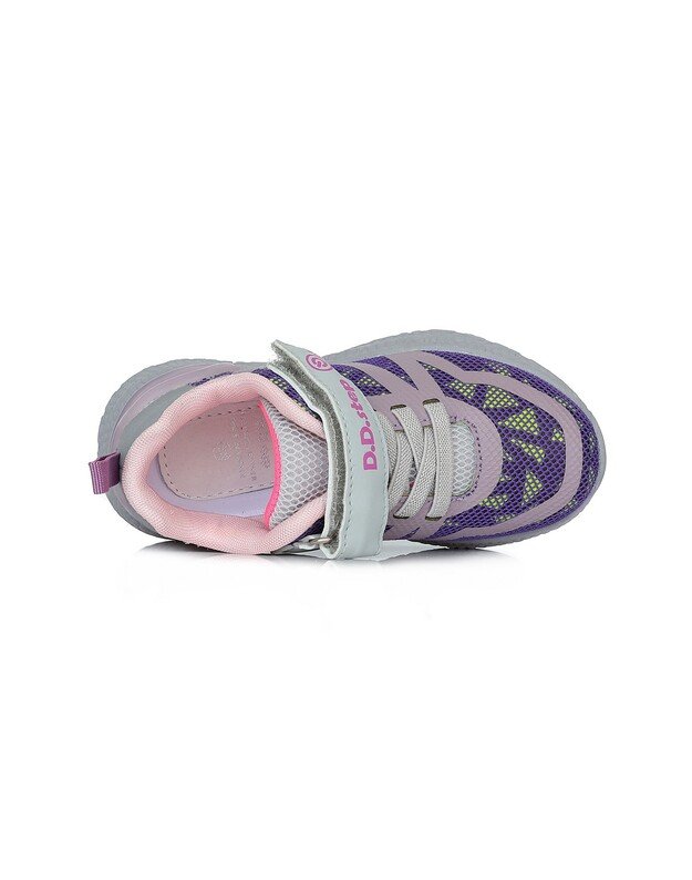 Violetiniai sportiniai LED batai 24-29 d. F61528CM